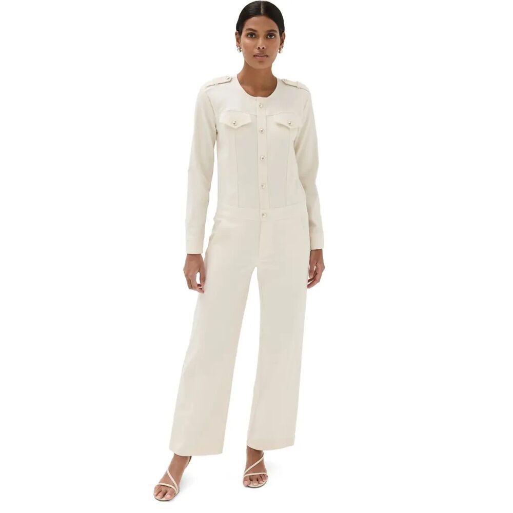 SABLYN Daniel Twill Nautical Jumpsuit White Small - Picture 2 of 7